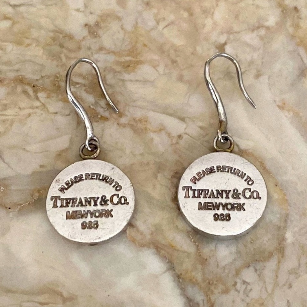 Tiffany & Co Silver Return To Tiffany Circle Dangle Drop
Earrings